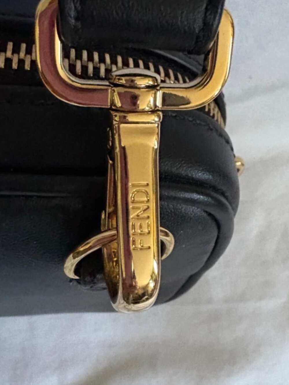 Fendace Fendi x Versace Unisex Camera Bag Crossbody Black Leather - Picture 7 of 15